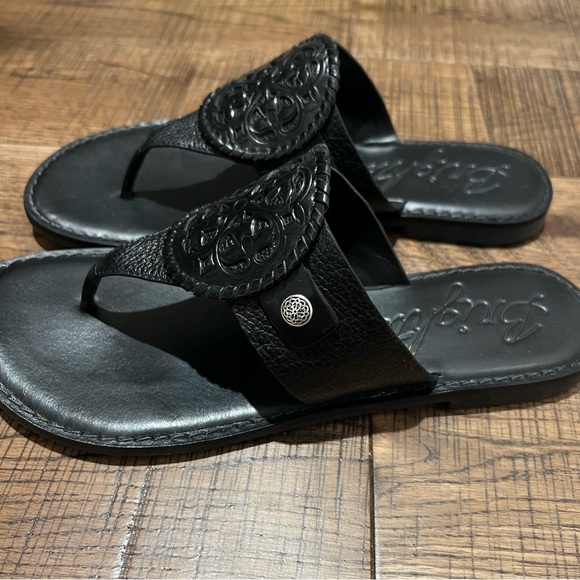 Brighton Black Embossed Sandals - Picture 5 of 6